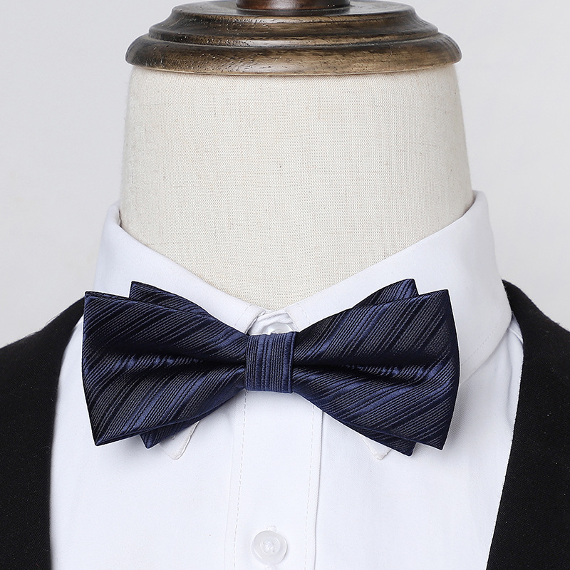 ↤↤↤우아한 블루 스트라이프 보타이