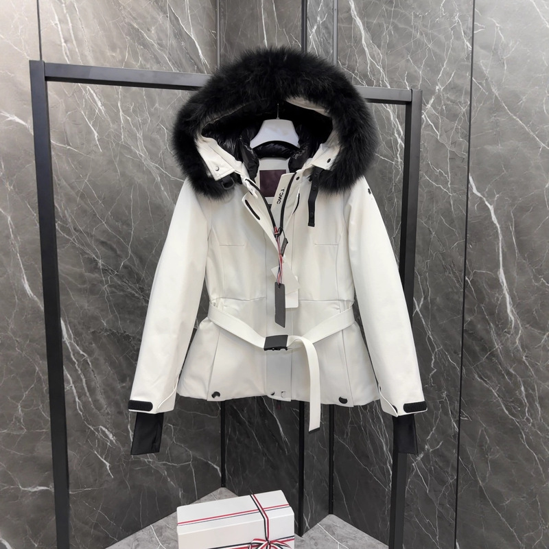 Correct Version of Original Label in Stock m Brand 25 Autumn and Winter New High-End Women's Fox Fur Collar down Ski Jacket Coat