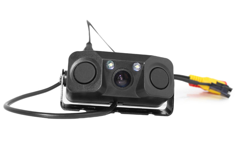 Integrated Reversing Camera System with Smart Reversing Radar, No-Drill Installation, Three-In-One Camera, Radar Image, Alarm, and Sound