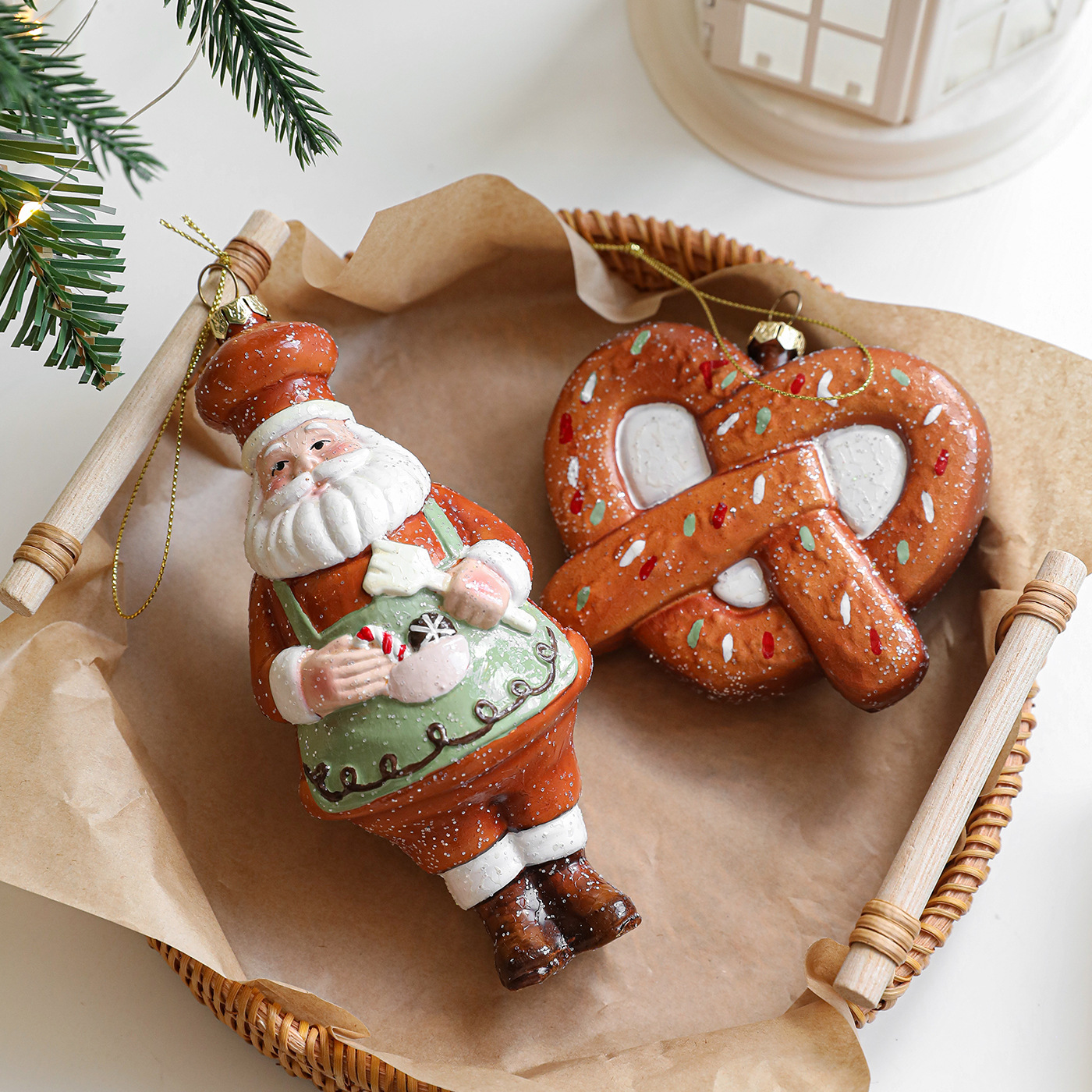 Nuevo pan de jengibre de plástico colgante hombre colgante colgante árbol de Navidad decoración colgante artículos de decoración atmósfera artículos de diseño en stock