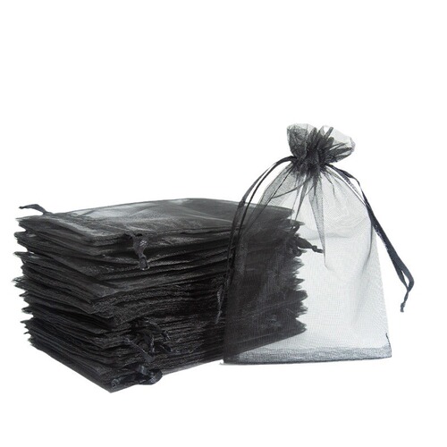 Pure Color Transparent Pearl Gauze Drawstring Mesh Bag Gift Fabric Pouch Decorative Packaging Bag