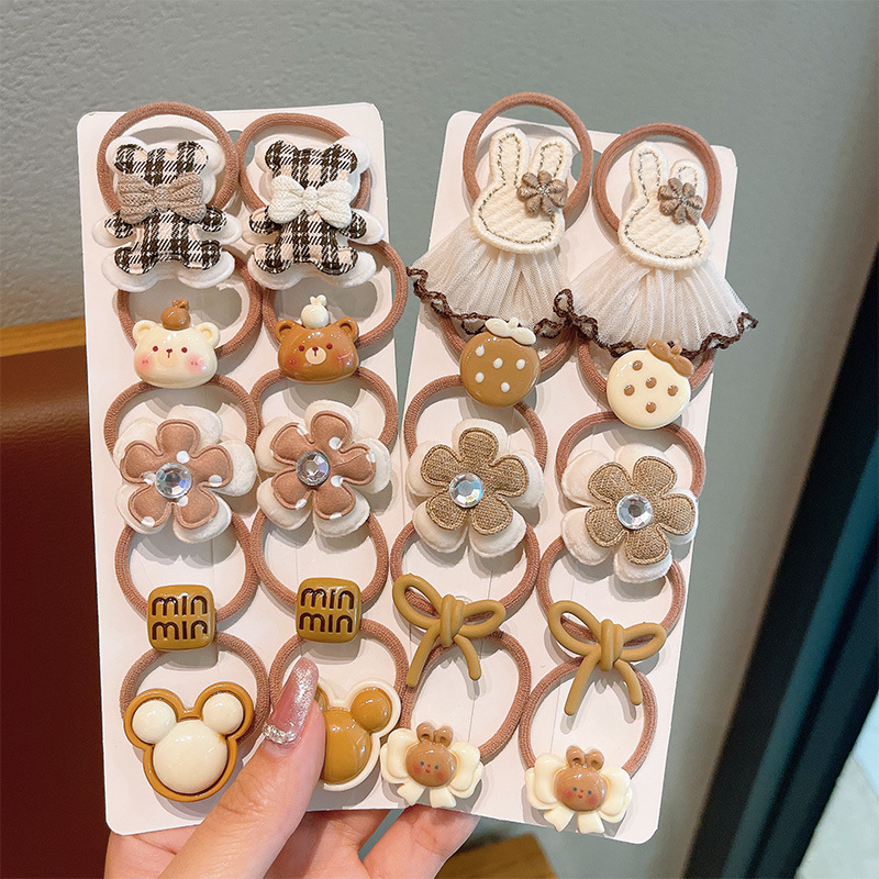 Cinturón infantil lindos cabello de café leche niñas atadas cabello de cabello no lastimas toalla de cabello anillo cabello de cabello de cabello de niñas