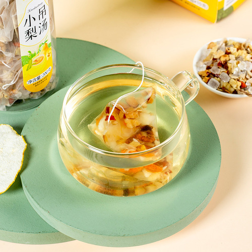 Yali Baihuayuan boxed small pear soup 200g triangular bag no-cook longan snow pear reed root tremella tea