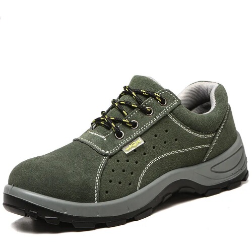 Men's Cross-Border Safety Work Boots with Steel Toe, Anti-Puncture, Leather Up, Breathable Insole, Heavy-Duty Protection