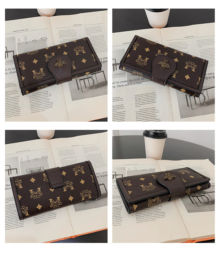 New 2023 Buckle Bee Fashion Minimalist Women's Handheld Bag Multi Card Wallet_voghion.com