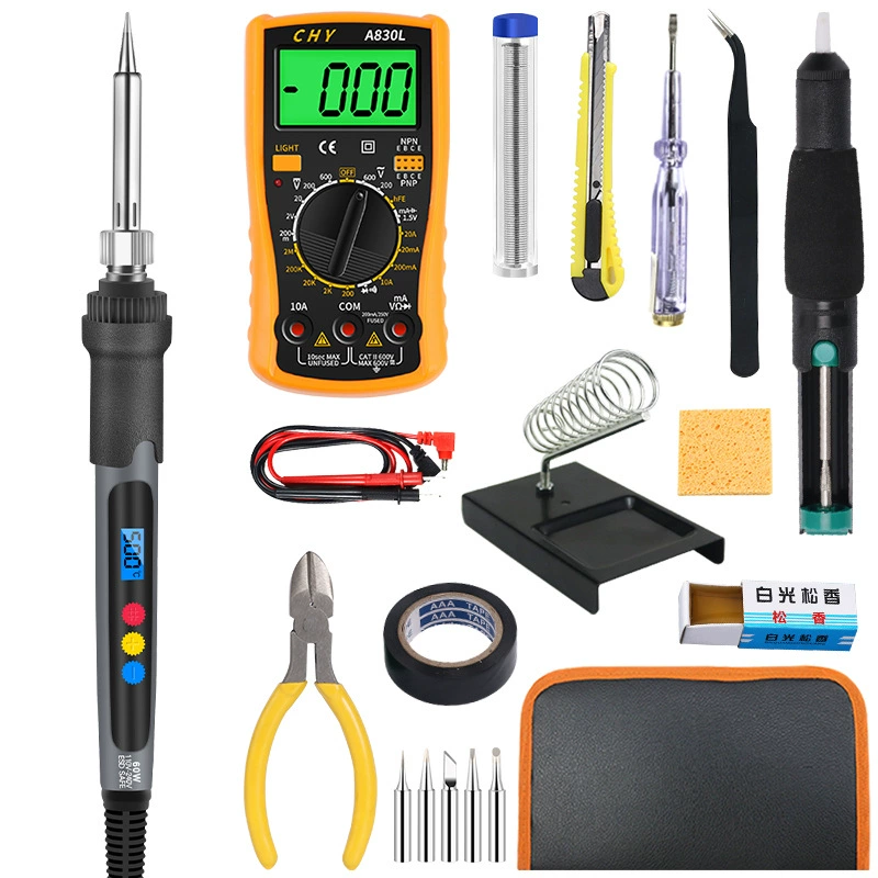 Трансграничный Новый американский и европейский стандарт с регулируемой температурой и цифровым дисплеем, Электрический паяльник, удобный электросварочный ручка, Ремонтный сварочный комплект