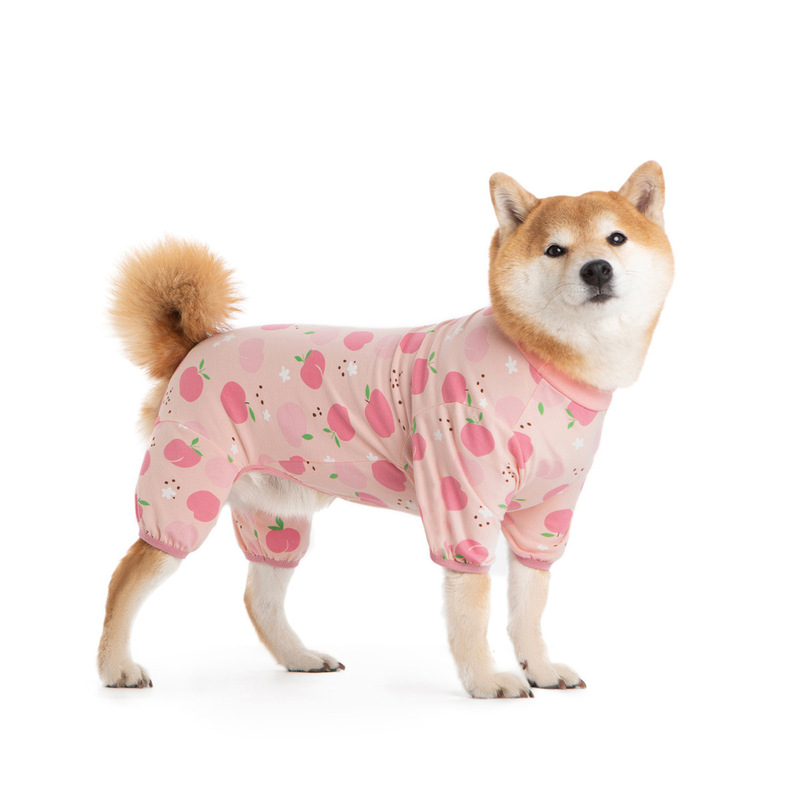 纯棉居家防掉毛跨境亚马逊中大型犬四脚春夏秋季宠物狗狗衣服|undefined