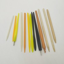 跨境专供现货儿童塑料刮画笔diy刮刮画涂鸦笔木质竹签笔金属刮笔