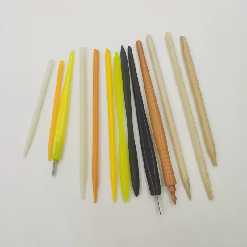 跨境专供现货儿童塑料刮画笔diy刮刮画涂鸦笔木质竹签笔金属刮笔