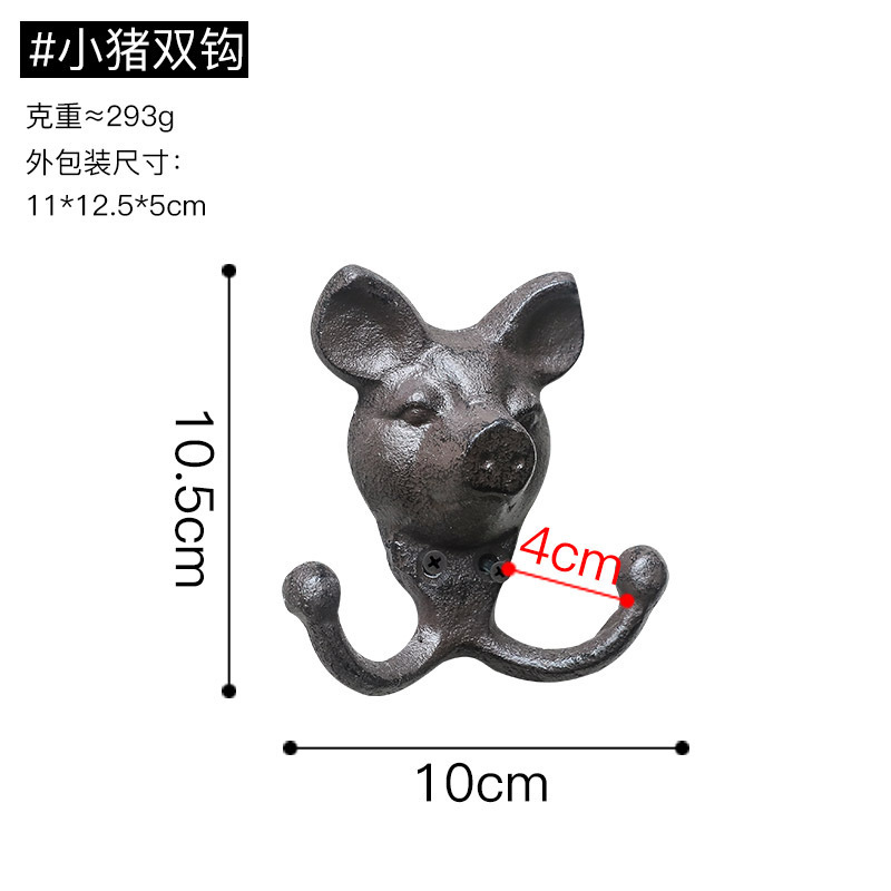 ヨーロッパ式のシンプルな庭の子猫の子犬の鉄芸の鋳鉄は玄関の鍵のフックを掛けます。|undefined