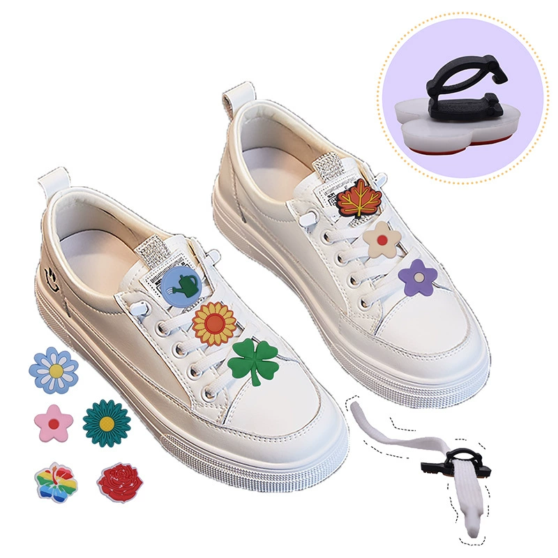 Новая Кружевная декоративная пряжка для обуви цветок пряжка для обуви творческая личность модная обувь аксессуары кроссовки Белая обувь мультфильм декоративная пряжка