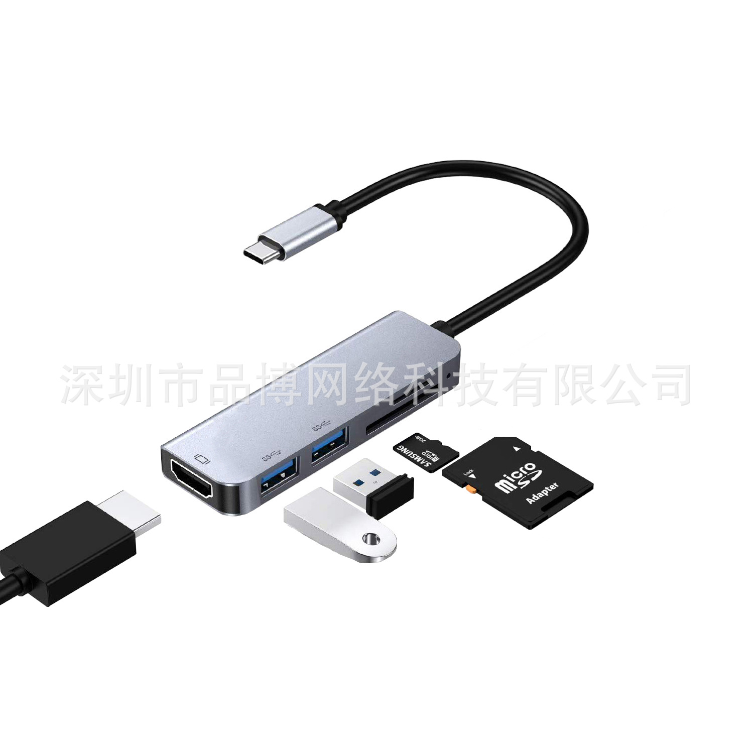 Estación de acoplamiento transfronteriza tipo c hubUSB3.0 hub HDMI proyector de pantalla 4k de alta definición PD100W