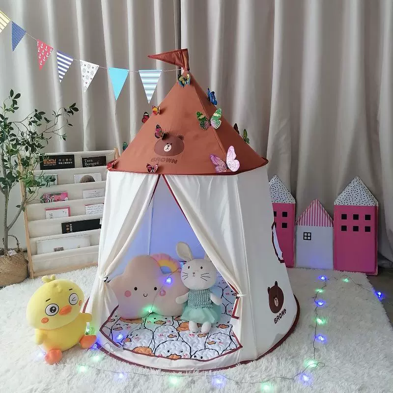 跨境儿童帐篷室内户外公主男女孩家用游戏屋幼儿园宝宝城堡小房子