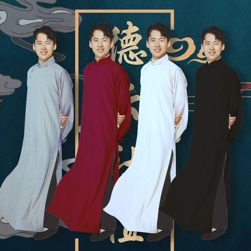 相声大褂唐装学生说书人成人儿童马褂长衫演出服装德云社相声服