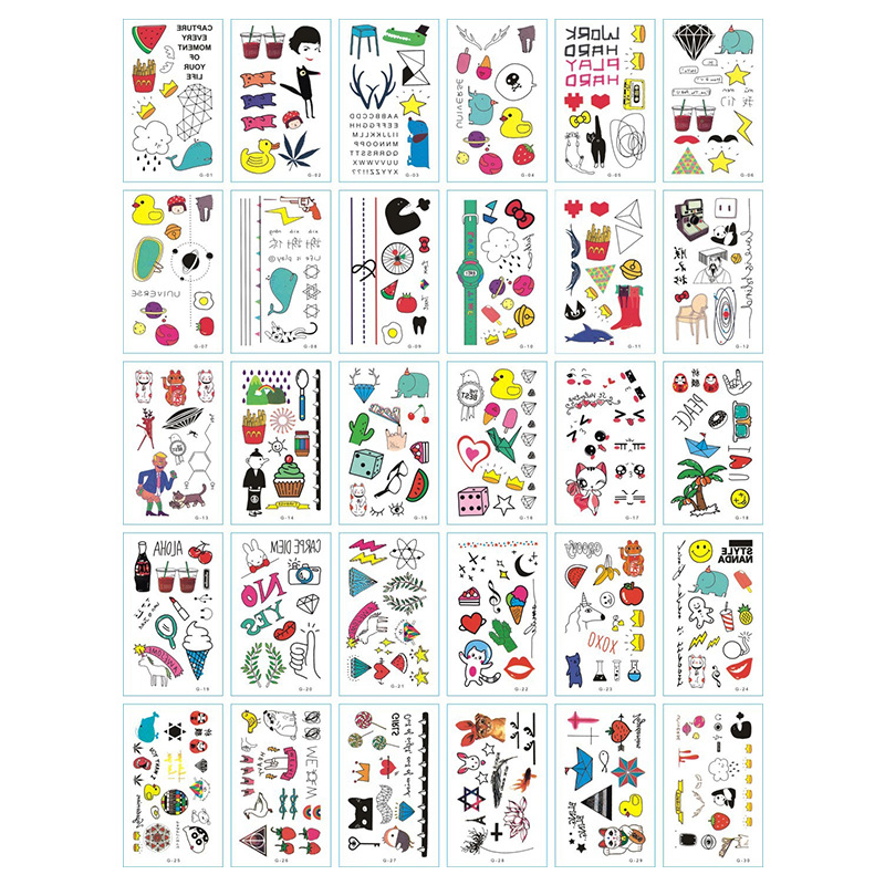 Pequeñas pegatinas de tatuajes de flores impermeables frescas, tatuajes de hombres y mujeres sexy, cicatrices desechables, pegatinas de tatuajes de rosas personalizadas