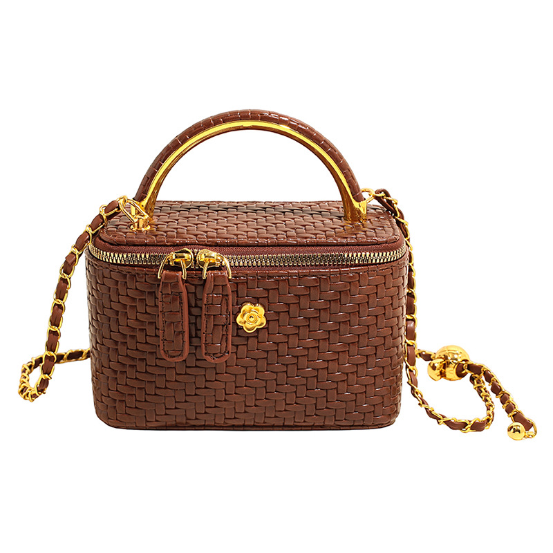 Nuevo mini trenzado bolso de cadena de mujer nuevo nicho nuevo bolso de caja universal lujoso bolso de hombro simple