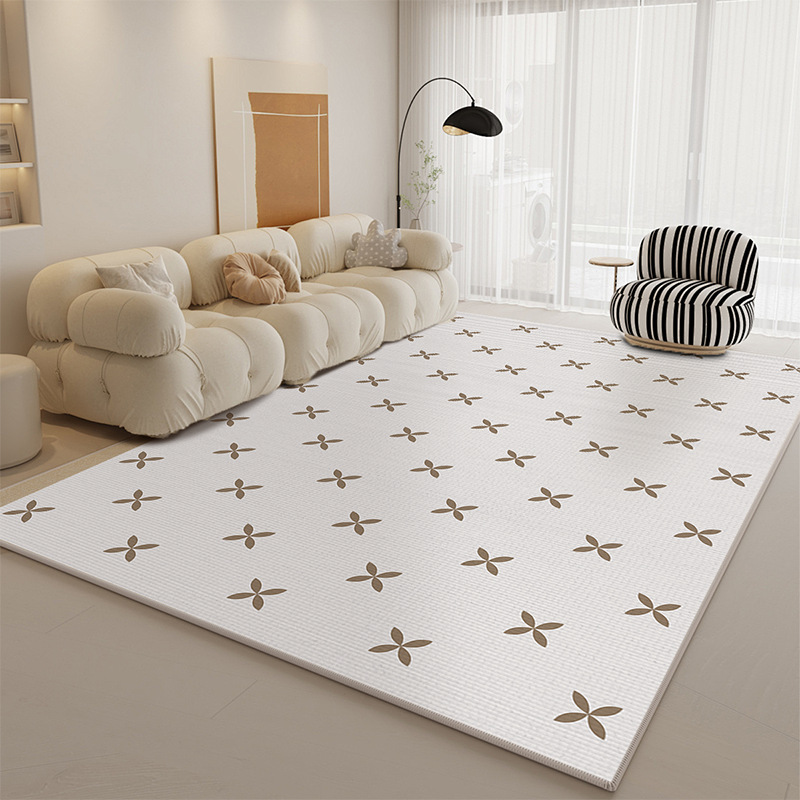 Alfombras sala de estar 2025 sofá francés retro crema viento alfombra de suelo impermeable a prueba de contaminación viento doméstico desmontable