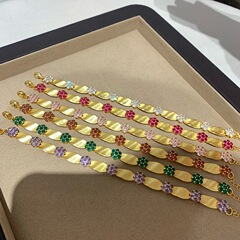 vintage中古法式复古手工拉丝缎带手链时尚高级感老钱风绸缎手链