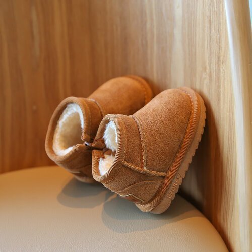 Baby Snow Boots Winter Fleece Lined Warm Kids Shoes Children's Shoes Girls Soft Sole Learning to Walk Shoes Baby Boys Cotton Shoes