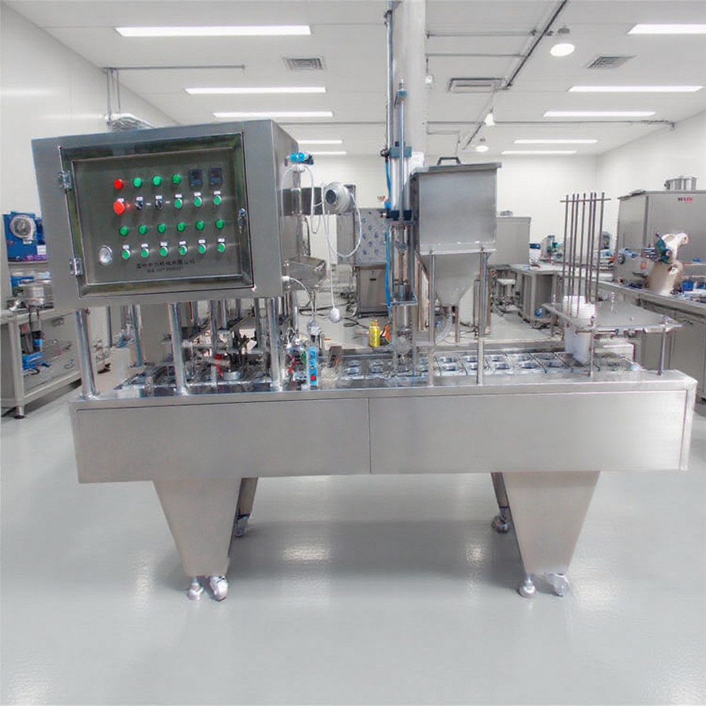 连续式全自动巴氏奶灌装封口机 奶茶灌装封杯机 豆浆灌装封口机