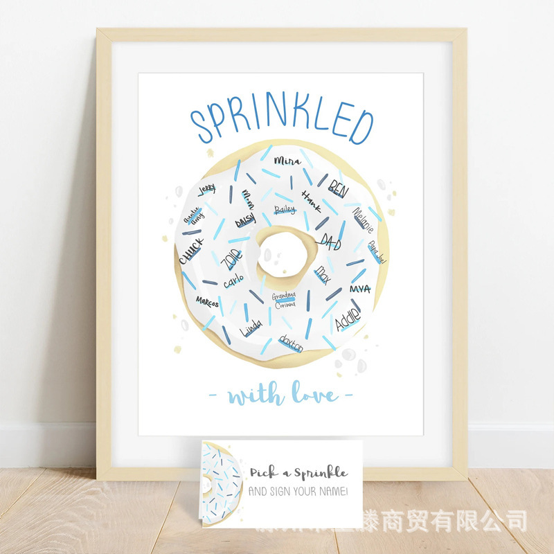 Customized Fingerprint Picture Frame Signature Book Guest Dessert Business Event Wedding Donut Party Picture Frame Sign-In Desk Customized Fingerprint Picture Frame Signature Book Guest Dessert Business Event Wedding Donut Party Picture Frame Sign-In Desk