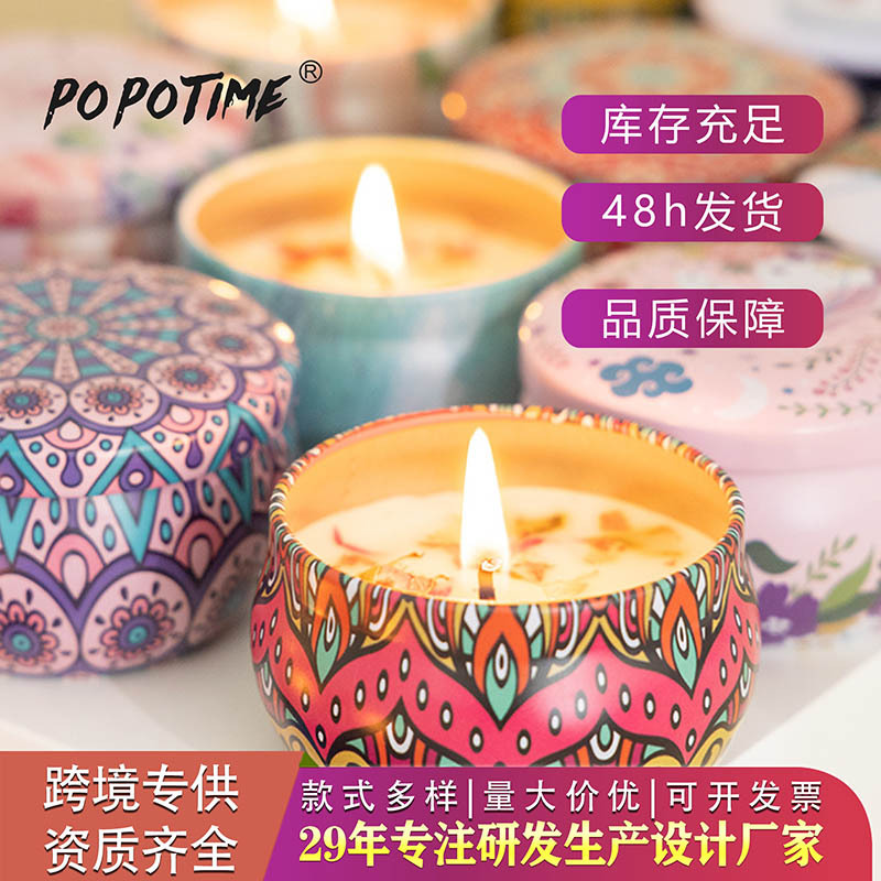 Fabricantes de venta caliente regalo de mano cera de soja flor seca adornos domésticos dormir sin humo aceite esencial de plantas paname