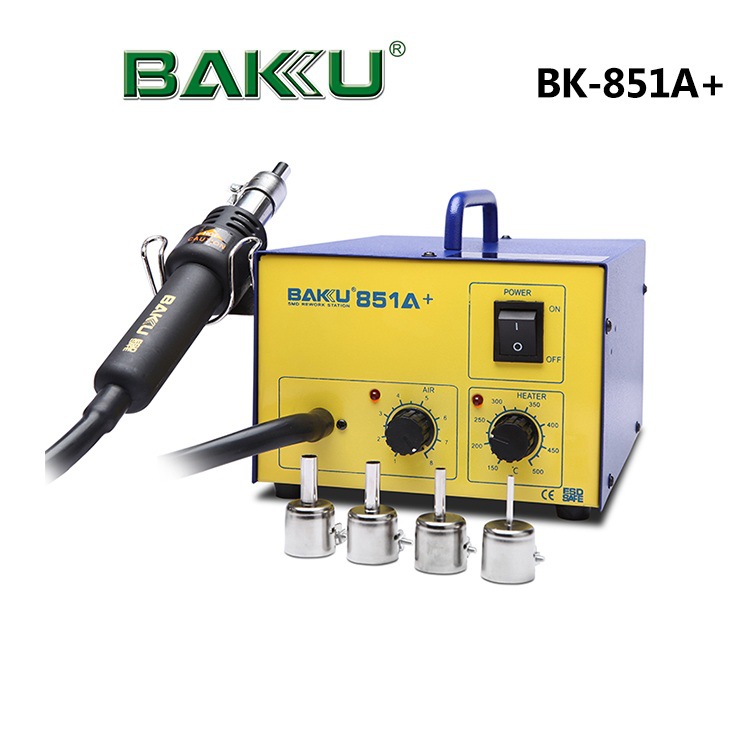 巴酷BK-851A+热风枪拆焊台手机电脑数码电器主板维修拨焊台可调温