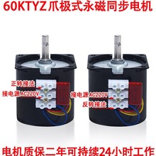 14W 60KTYZ爪极永磁同步电机正反减速低速慢速马达220V2.5/5/10转
