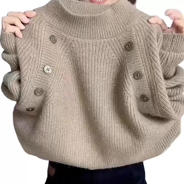 Тёплый базовый глухой? нет. реплика: "Warm base body-friendly demi-season knitted sweater with a round collar, long-sleeve"