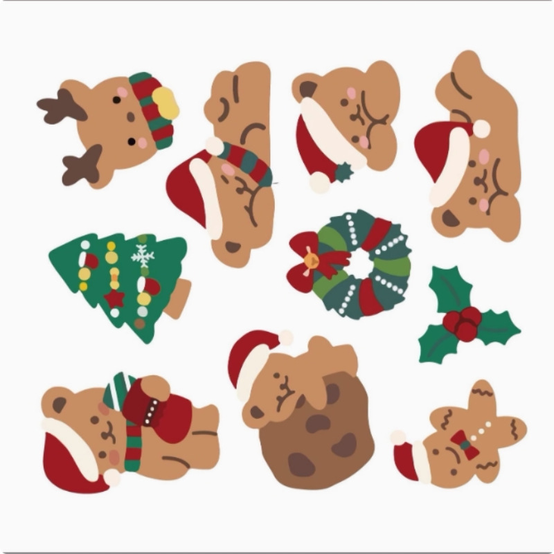 2025 Navidad Bo Bo Cup Cake Decoración de la casa caja de mano caja de embalaje de postres juntos para la Navidad