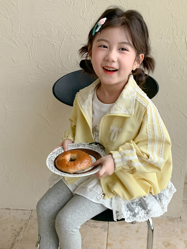 女童外套春秋款2025新款洋气女宝宝秋季冲锋衣儿童秋装小女孩上衣|undefined