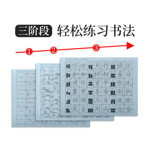 Thin gold body water writing cloth wholesale stroke structure brush calligraphy practice thousands of times water writing practice copybook set
