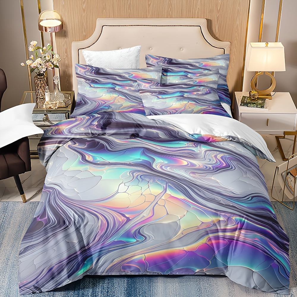 Transfronterizo tibetano azul oro mármol textura suave molienda impresión digital kit de colcha de tela se puede diseñar