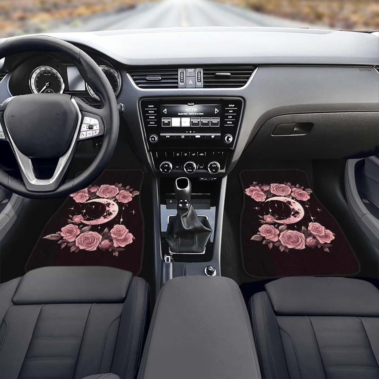 Temu Hot-Selling Car Floor Mats Amazon Cross-Border American Style Floral Butterfly Easy-To-Clean Crystal Velvet Anti-Slip
