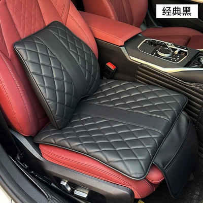 Factory Direct Sales Four-Season Universal Backrest Office Seat Cushion Memory Foam Car Seat Cover Car Lumbar Support Wholesale (Waist support) - cushion-waist-classic-black