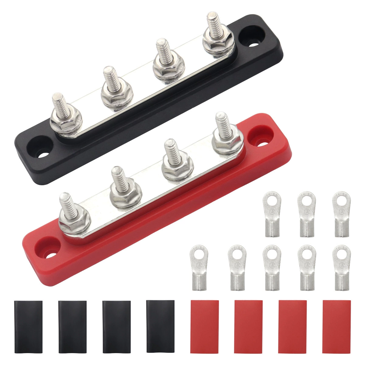 Новая сильнотоковая шина 100A 4-полосная шина M5(3/16 "), нейлоновая огнестойкая основа, медная шина T2