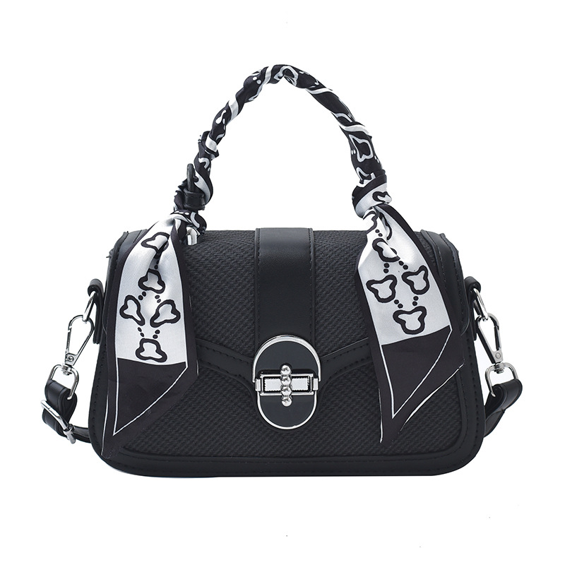 Bolso para mujeres 2025 nuevo color de contraste empalme bolso portátil de alta calidad de moda moda bolso de hombro