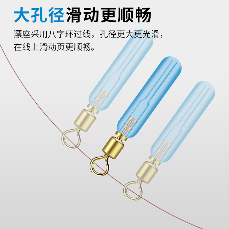 Smooth drift drifting bronze head rotation raft fishing rod