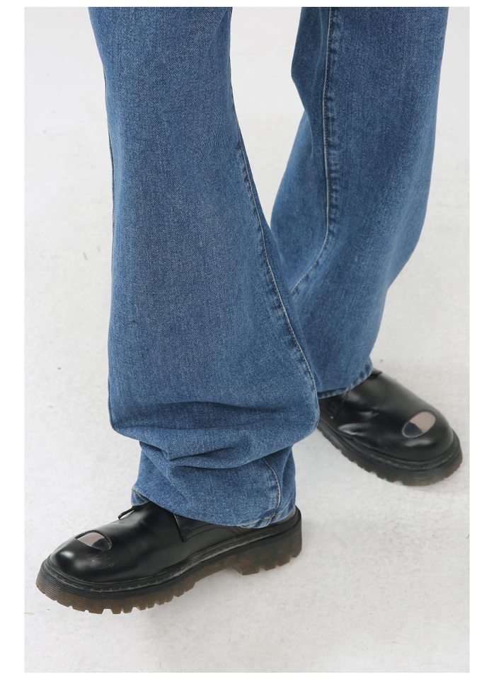 Quần jean nam ống rộng ống đứng dáng suông thoải mái phong cách Hàn Quốc — Xanh denim, Xanh lam đậm, Đen Xám chi tiết 21