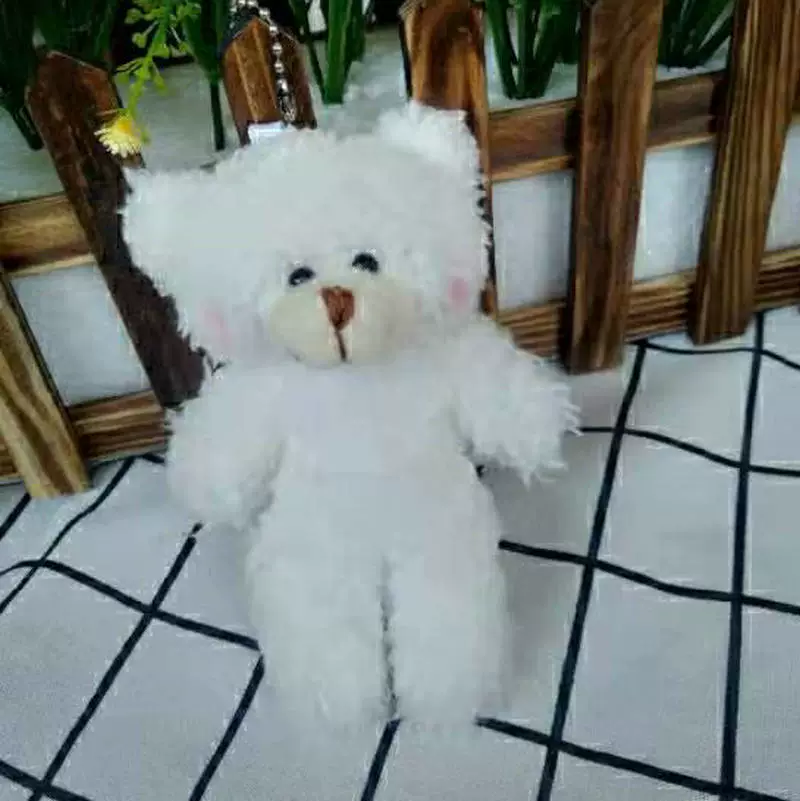 Плюшевые игрушки цельный румянец медведь японский мультфильм милая кукла ins милый ключ школьный медведь кулон