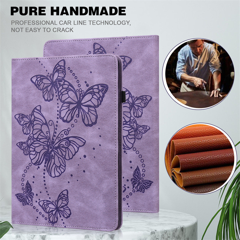 For 2022 Lenovo Tab M10 Plus Gen3 protective case flat case 10.6 inch printed Butterfly leather case