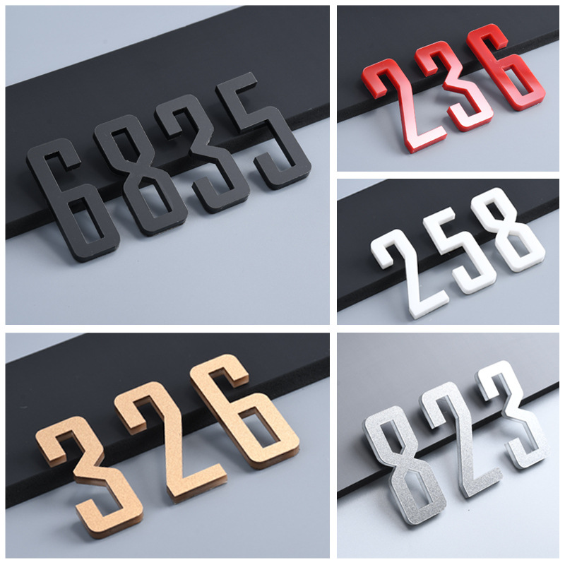 3D立体亚克力数字英文字母门牌号码牌房间号酒店房号牌防水标牌