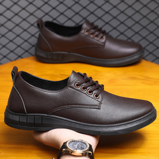 New Men's Business Leather Shoes, Breathable Casual Men's Shoes, Commuting Versatile British Style Men's Formal Shoes Wholesale