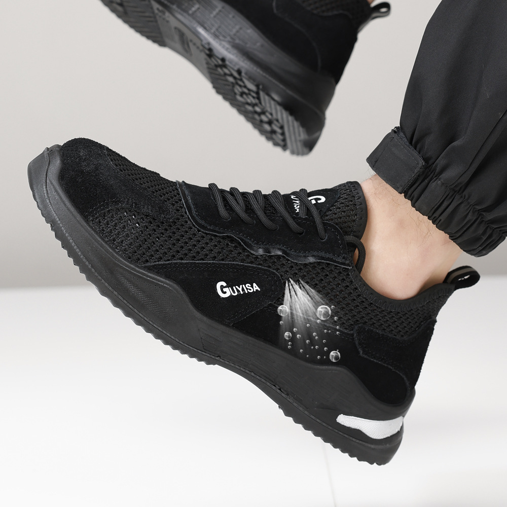 大孔透气劳保鞋夏季耐磨鞋防砸防刺穿男工作鞋耐铁屑舒适安全鞋