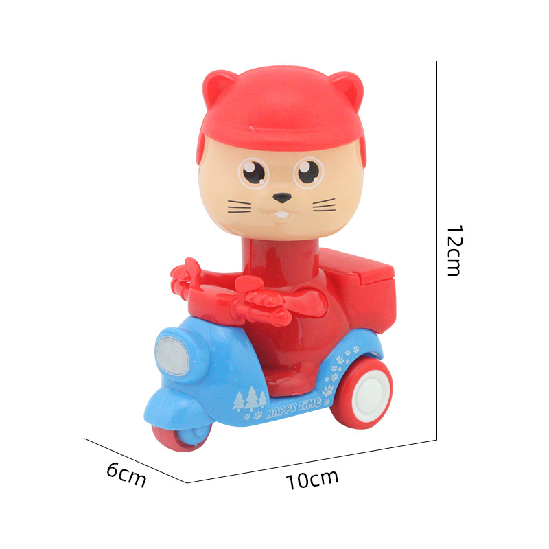 Presione el pequeño pato amarillo Tire hacia atrás coche motocicleta inercia coche de juguete para niños dibujos animados Niños y niñas lindo pato coche de juguete al por mayor