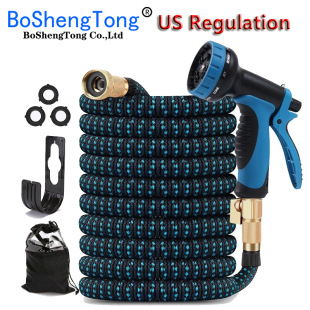 Cross-border crazy pin garden hose latex telescopic water pipe gardening water pipe car wash water pipe suit two-color magic water pipe