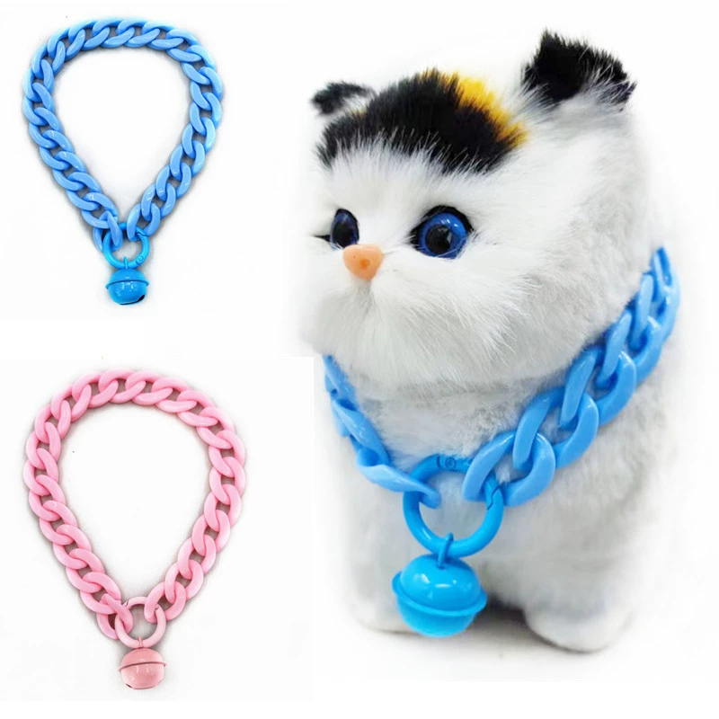 2023 Трансграничное новое ожерелье с колокольчиком карамельного цвета для домашних животных Кошка Тедди Метод Собака Боевые украшения Цветная цепочка в наличии