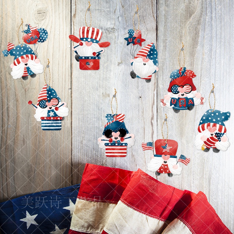 Amazon nueva fiesta del día de la independencia decoración colgante colgante del día de la independencia diseño de atmósfera colgante enano
