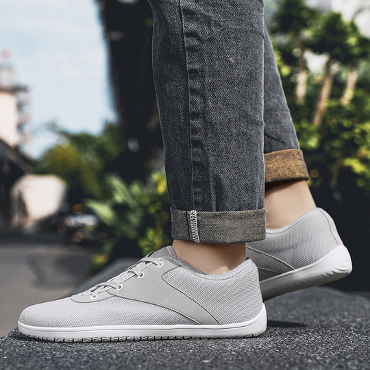 Wide toe shoes soft bottom bare feet shoes loose comfortable sports fitness weight lifting shoes breathable non-slip casual flying woven shoes