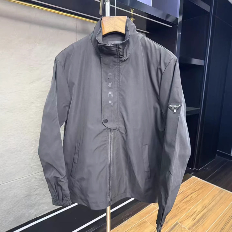 New Spring and Autumn Men's Clothing European Style Men's Stand-Up Collar Casual Korean Style Simple Fashion Trendy Lightweight Jacket Coat New Spring and Autumn Men's Clothing European Style Men's Stand-Up Collar Casual Korean Style Simple Fashion Trendy Lightweight Jacket Coat